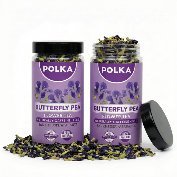 Polka Butterfly Pea Flower Tea (Sankhpushpi/Aparajita)