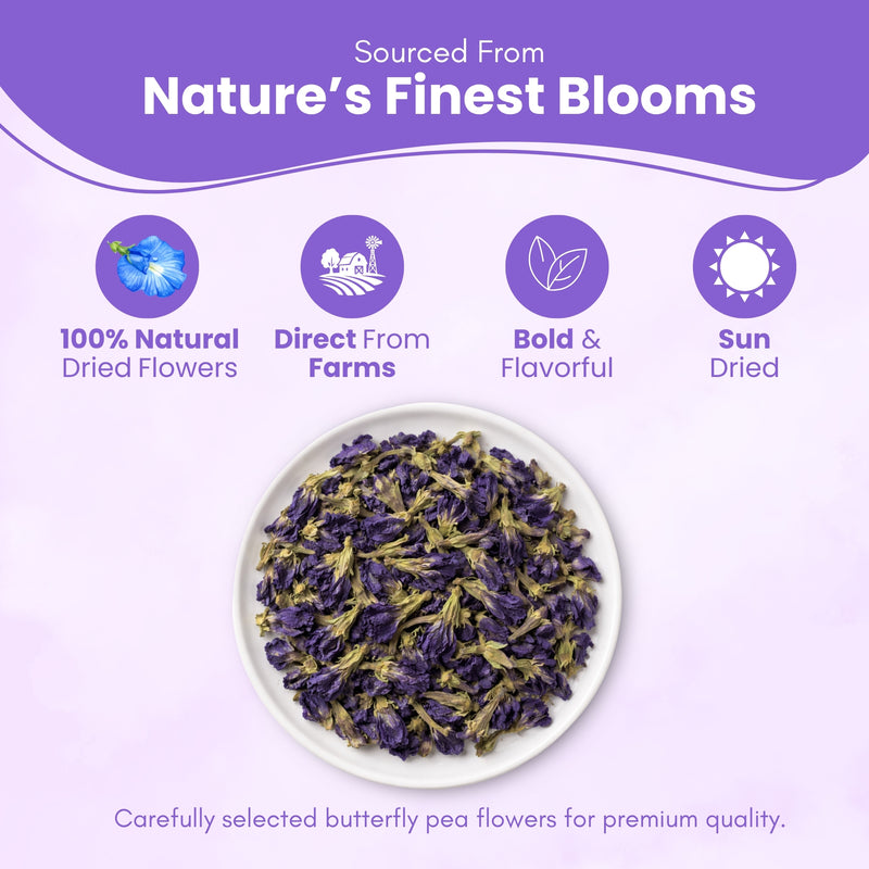 Polka Butterfly Pea Flower Tea (Sankhpushpi/Aparajita)
